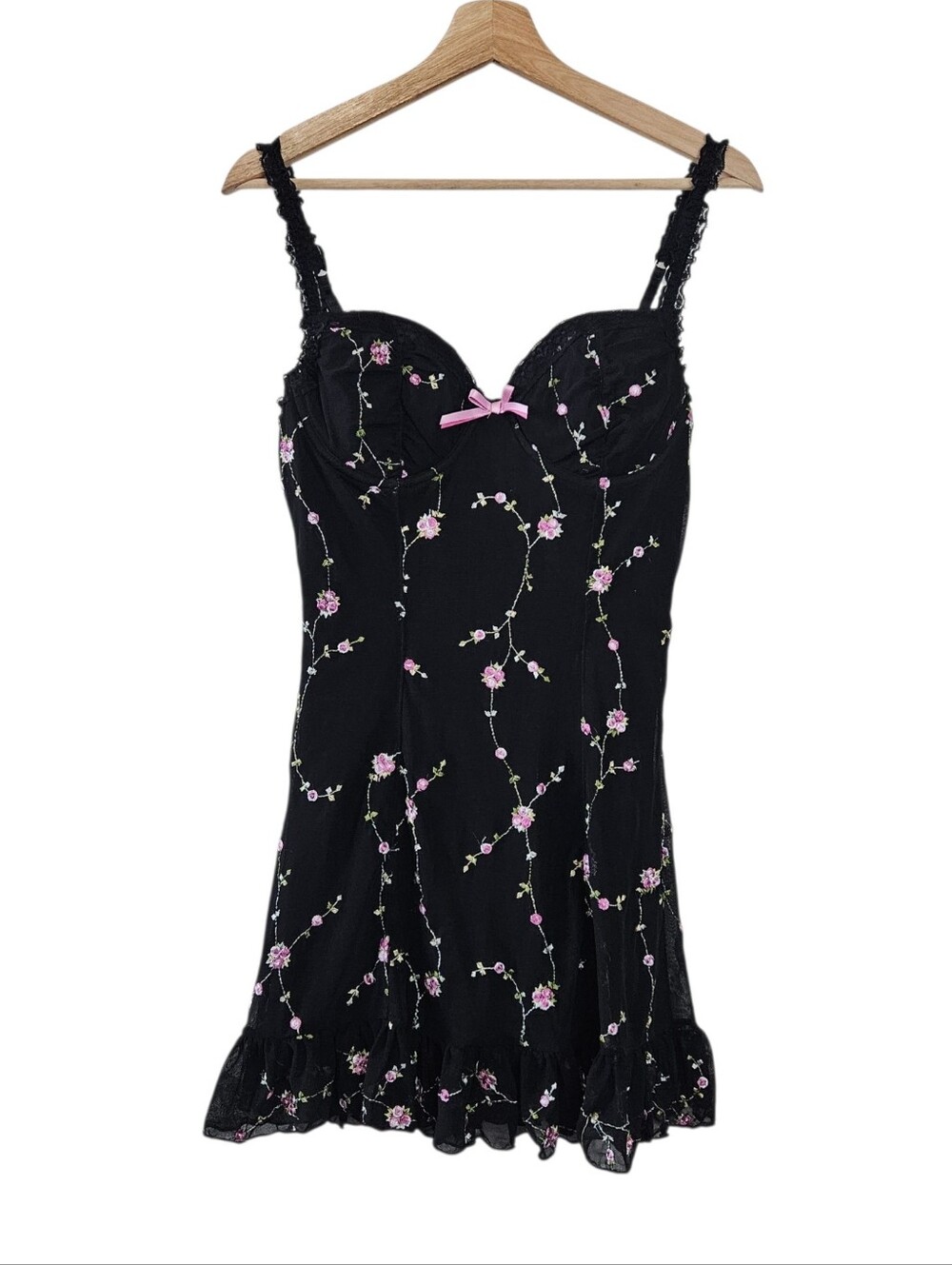 Sugar Thrillz I'm Baby Mini Slip Dress Pink Floral